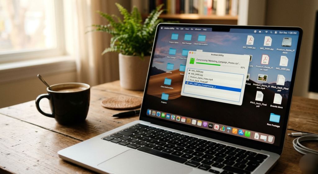 كيف تضغط الملفات وترسلها بدون إنترنت سريع